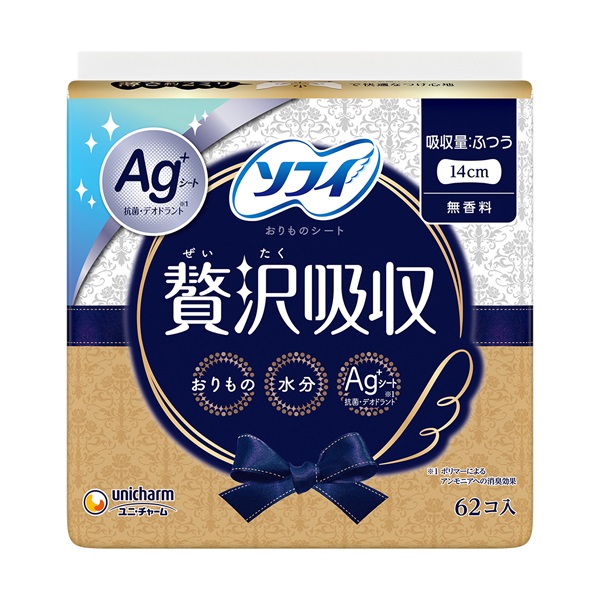 ソフィ Kiyora 贅沢吸収 Ag 無香料 ふつう用 62枚 Sofy ユニ・チャーム(62枚)