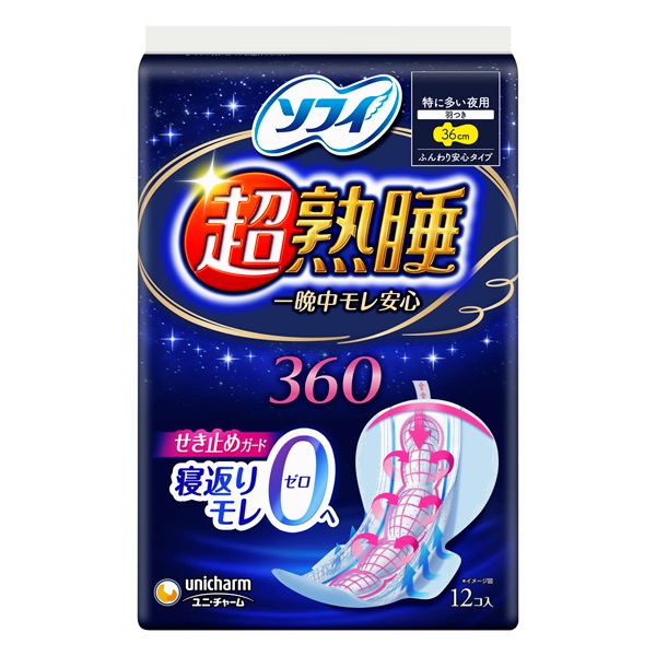 ソフィ 超熟睡ガード ユニ・チャーム(36cm 12コ入)