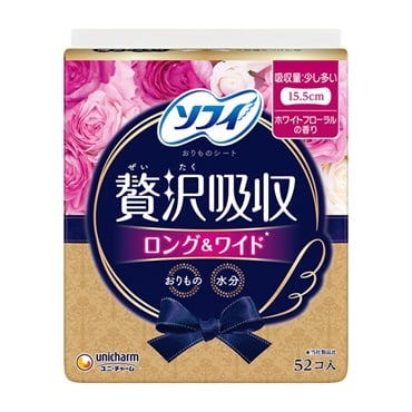 ソフィKiyora贅沢吸収ホワイトフローラル少し多い用52枚