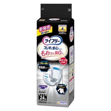 ライフリー ズレずに安心 消臭 紙パンツ専用 尿とりパッド 4回吸収 24枚 ユニチャーム