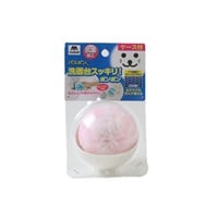 洗面台スッキリポンポン　バスボンくん　ケース付　VBB-003　洗面台用スポンジクリーナー　清掃用品(ピンク)