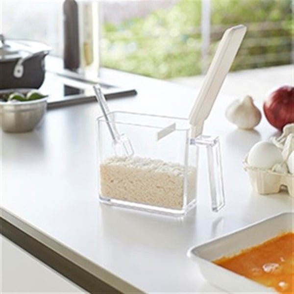 山崎実業 調味料ストッカー アクア ホワイト | イオンスタイル