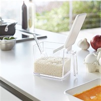 山崎実業 調味料ストッカー アクア ホワイト | イオンスタイル