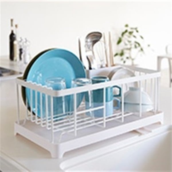 山崎実業 水切りワイヤーバスケット アクア ホワイト 2898 | イオン