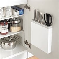 山崎実業 包丁＆キッチンばさみ差し プレート ホワイト 3843 | イオン