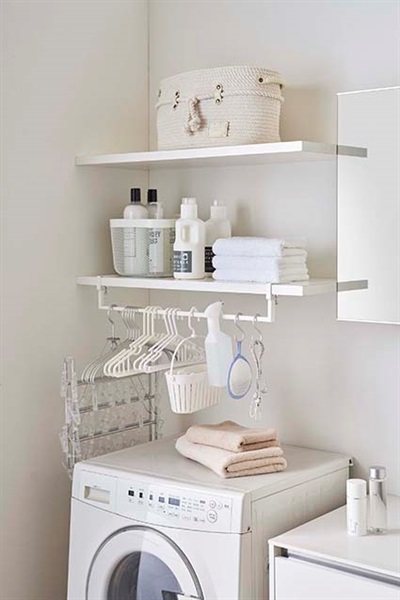 山崎実業 伸縮棚下収納ハンガー プレート ホワイト 5648 | イオン