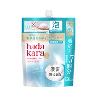 ハダカラ 泡ボディソープ クリーミーソープの香り 詰替 大型サイズ 750ml hadakara ライオン(750ml)