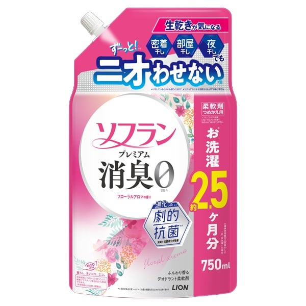 ソフラン プレミアム消臭 つめかえ用 特大 750ml ライオン | イオン
