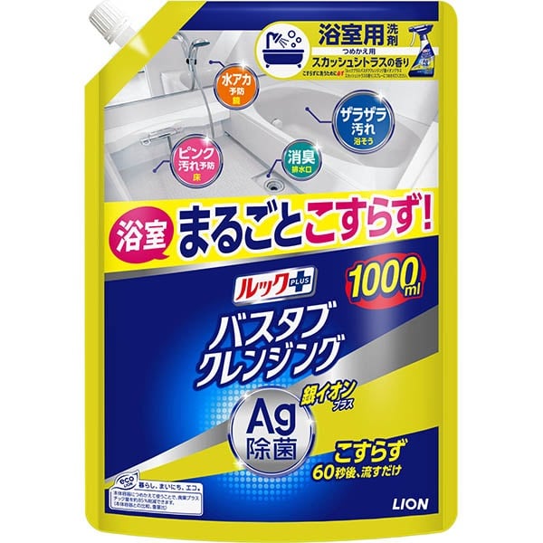 ルックプラス バスタブクレンジング つめかえ用 特大サイズ 1000ml(スカッシュシトラスの香り)