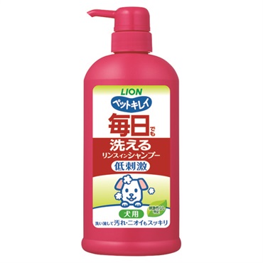 ペットキレイ 毎日でも洗えるリンスインシャンプー 犬用 ポンプ 550ml ライオンペット