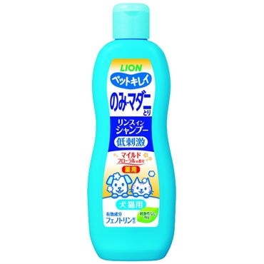 ペットキレイ のみ・マダニとり リンスインシャンプー 犬猫用 マイルドフローラルの香り ボトル 330ml ライオンペット 【動物用医薬部外品】