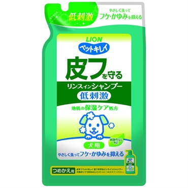 ペットキレイ 皮フを守るリンスインシャンプー 犬用 つめかえ用 400ml ライオンペット