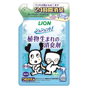 シュシュット! 植物生まれの消臭剤 無香料 つめかえ用 320ml ライオンペット
