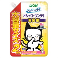 シュシュット! オシッコ・ウンチ専用 消臭剤 猫用 つめかえ用 大容量 480ml ライオンペット(480ml)