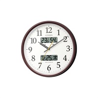 CITIZEN 電波掛時計(ブラウン)
