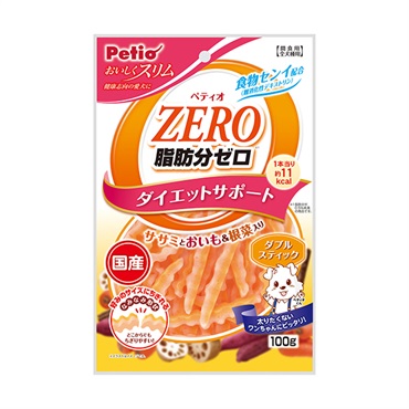 おいしくスリム 脂肪分ゼロ ダブルスティック ササミとおいも&根菜入り 100g ペティオ Petio