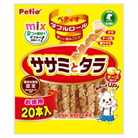 ダブルロール ササミとタラ チーズ入り 20本 ペティオ Petio(20本)