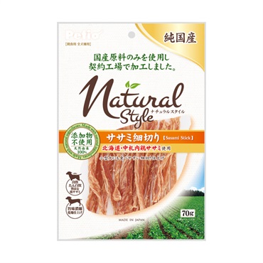 ナチュラルスタイル ササミ細切り 70g ペティオ Petio