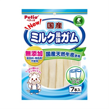 NEW 国産 ミルク風味ガム ロール 7本 ペティオ Petio