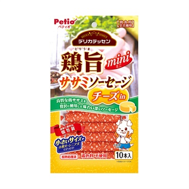 デリカテッセン 鶏旨 ミニ ササミソーセージ チーズin 10本 ペティオ Petio