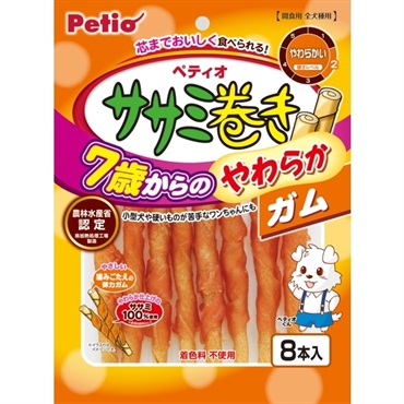 Petio ペティオ わんちゃん用 巻きガム (ササミ巻き７歳からのやわらかガム)