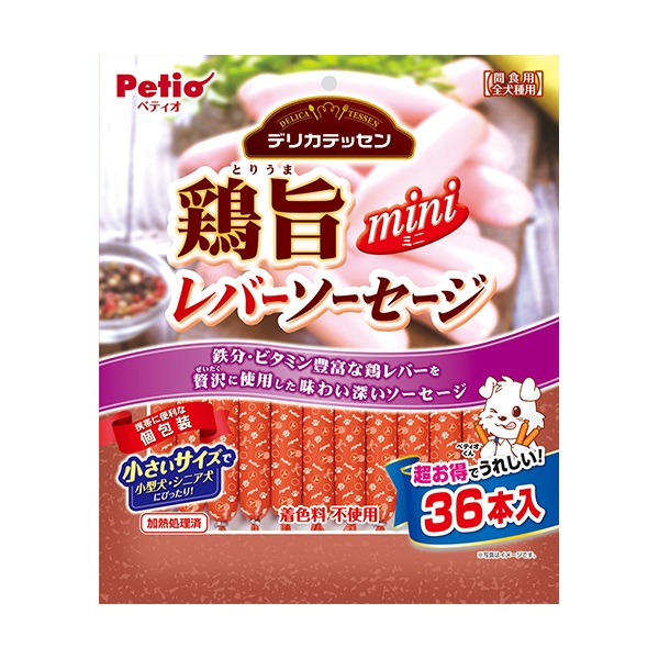 デリカテッセン 鶏旨 ミニ ササミソーセージ 36本 ペティオ Petio