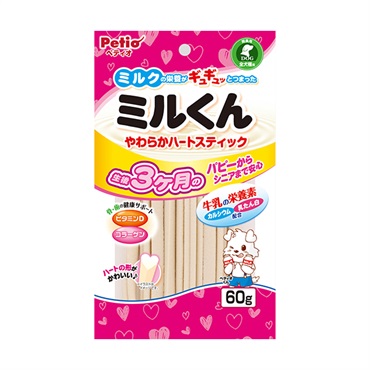 ミルくん やわらかハートスティック 60g ペティオ Petio