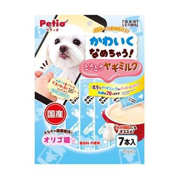 かわいくなめちゃう！ とろとろヤギミルク 7本 ペティオ Petio