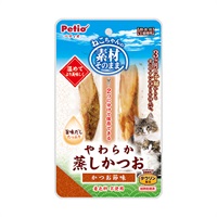 素材そのまま ねこちゃんの やわらか蒸しかつお かつお節味 2本 ペティオ Petio(2本)