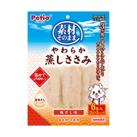 素材そのまま やわらか蒸しささみ 鶏だし味 6本 ペティオ Petio(6本)