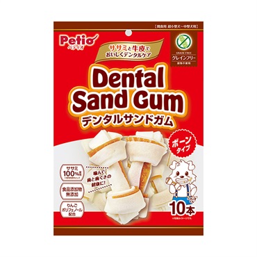 デンタルサンドガム ボーンタイプ グレインフリー 10本 ペティオ Petio