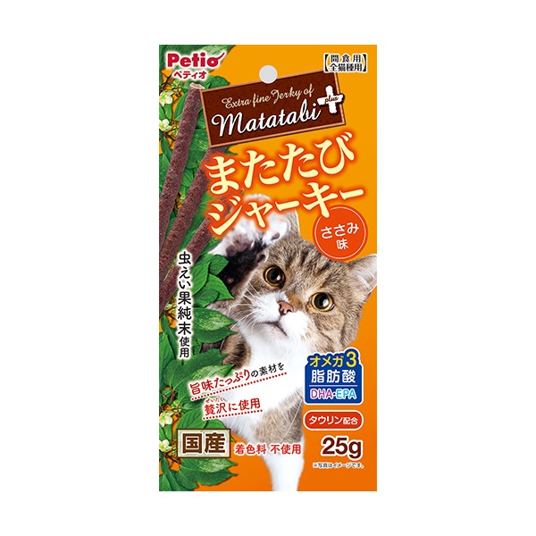 またたびプラス またたびジャーキー ささみ味 25g ペティオ Petio(25g)