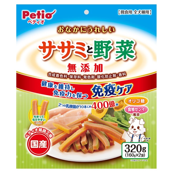 おなかにうれしい 無添加 ササミと野菜 320g ペティオ Petio(320g)