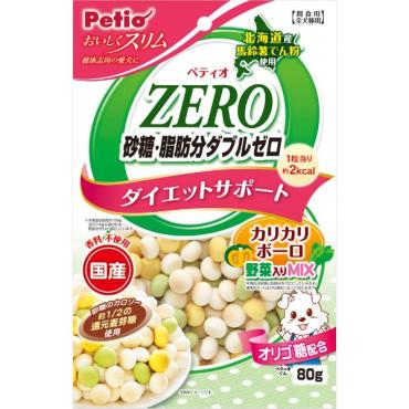 おいしくスリム 砂糖・脂肪分ダブルゼロ カリカリボーロ 野菜入りミックス 80g ペティオ Petio ペティオ