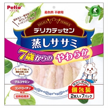 デリカテッセン 蒸しササミ 7歳からのやわらか健康ケア 2本×7パック ペティオ Petio