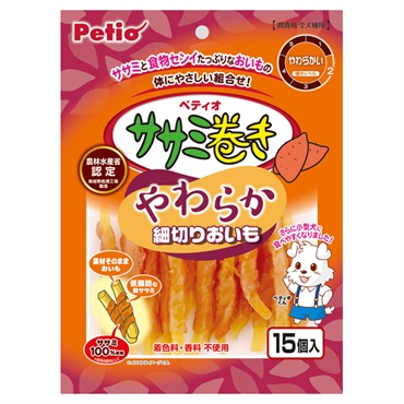 ササミ巻き やわらか細切りおいも 15個 ペティオ Petio