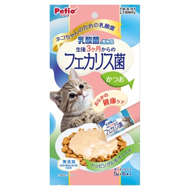 ネコちゃんの 乳酸菌のちから 生後3ヶ月からのフェカリス菌 かつお 5g×6本入 ペティオ Petio