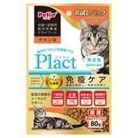プラクト Plact キャット ドライフード 幼猫～成猫用 チキン味 80g ペティオ Petio(80g)