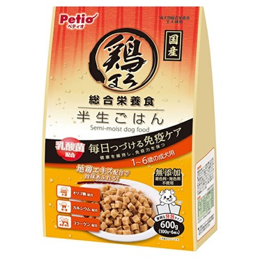 鶏まろ 総合栄養食 半生ごはん 600g ペティオ Petio