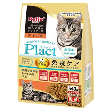 プラクト Plact キャット ドライフード 幼猫～成猫用 540g ペティオ Petio(チキン味)