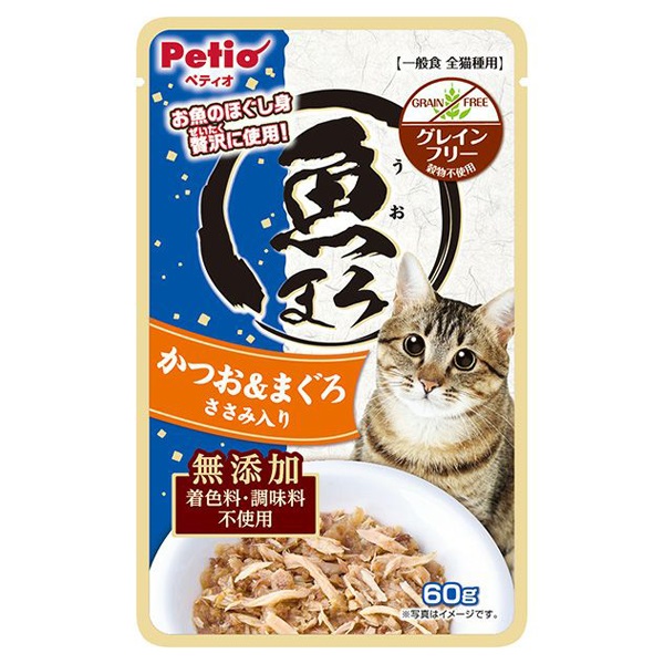魚まろ かつお&まぐろ 60g ペティオ Petio(ささみ入り)