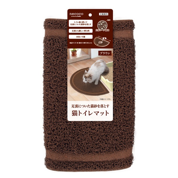 necoco 猫トイレマット ブラウン 1個 ネココ ペティオ(1個)