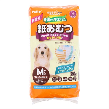 zuttone ずっとね 犬用オムツ 介護から生まれた紙おむつ M 20枚 ペティオ Petio