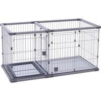 犬用 トイレのしつけが出来る ドッグルームサークルPlus ワイド ペティオ(グレー)