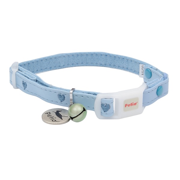 CAT COLLAR キャットカラー ハートレザーカラー ブルー 1個 ペティオ Petio(1個)