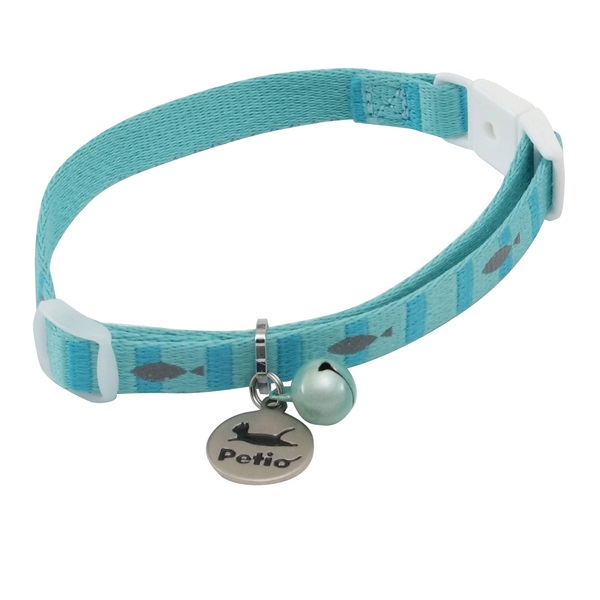 CAT COLLAR キャットカラー フィッシュボーダーカラー ブルー 1個 ペティオ Petio(1個)