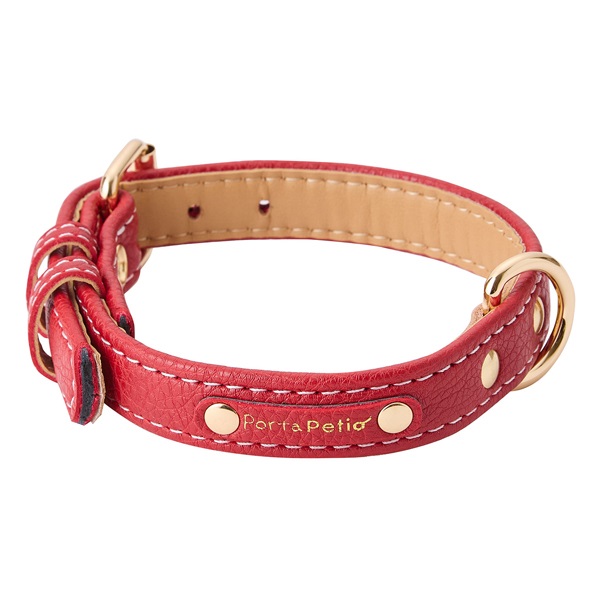【新品未使用】COACH レザー首輪 ブラウン　小型犬用 Porta ポルタ 犬用首輪 クラシックソフトレザーカラー 24mm ブラウン