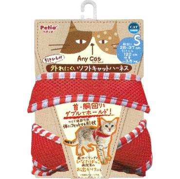Anycat ハーネス ストライプ S レッド 1個 ペティオ Petio 0 ペティオ