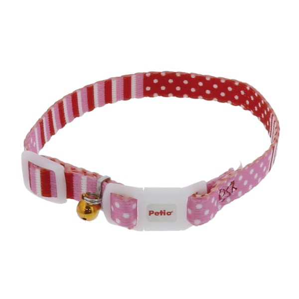 CAT COLLAR キャットカラー ボーダードットカラー ピンク 1個 ペティオ Petio(1個)