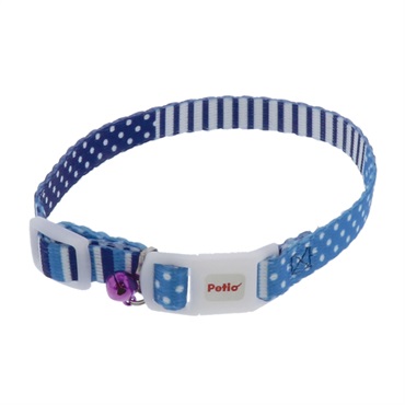 CAT COLLAR キャットカラー ボーダードットカラー ブルー 1個 ペティオ Petio